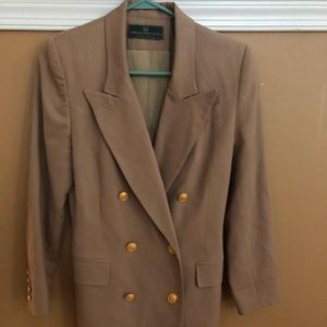 Tan Double Breasted Jacket size 4P